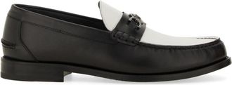 Versace BlackWhite Slip On Loafers
