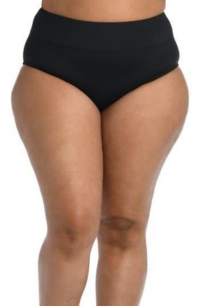 La Blanca Island Goddess High Waist Bikini Bottoms in Black at Nordstrom Rack, Size 20W