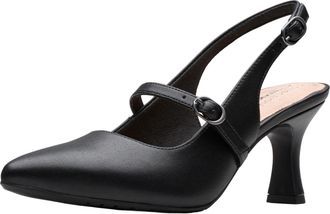 Clarks Womens Kataleyna Ruby, Black Leather, 6.5 Wide