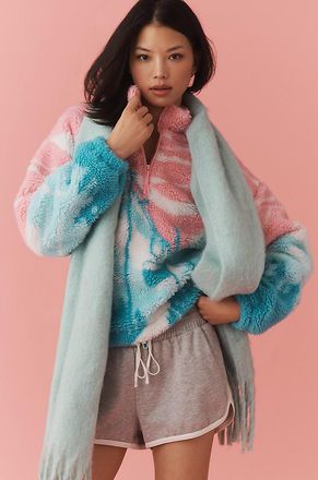 Beach Riot Leona Slopes Sherpa Quarter-Zip Pullover