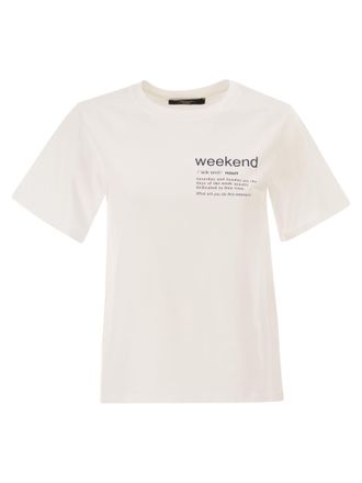 Max Mara Weekend Maxmara Wkdtenue Jersey-T-Shirt mit Aufdruck