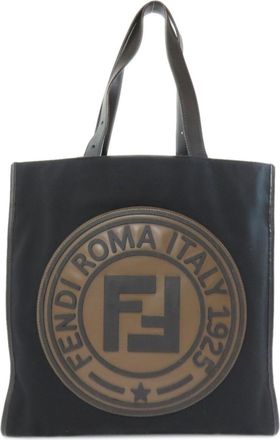 Fendi Black Canvas Tote Bag (Pre-Owned)