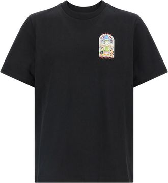 Casablanca Black Tennis Landscape T-shirt