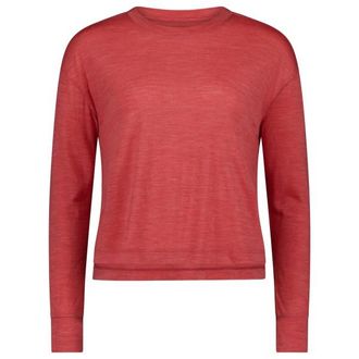Mons Royale Zephyr Merino Tencel Boxy Long Sleeve Merinoshirt f&uuml;r Damen | rot