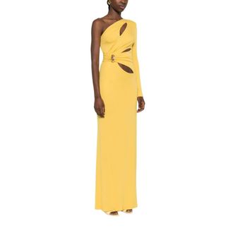 Elisabetta Franchi Gowns, female, Yellow, Size: XL Red Carpet Dress