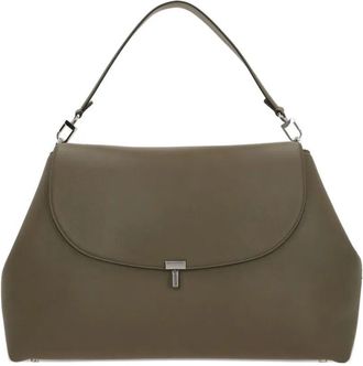 Toteme T Lock Leather Satchel