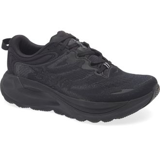 Hoka One One Gaviota 6 Stability Running Shoe in Black /Black at Nordstrom, Size 8.5
