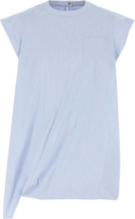 sacai Light Blue Embroidered Poplin Top