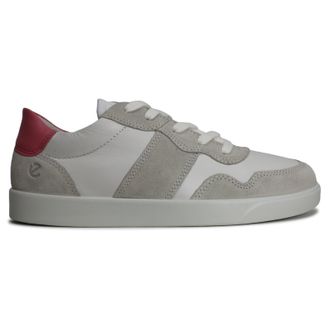 Ecco Ecco Street Lite 212873 Nubuck Leather Womens Low Top Trainers - Shadow White White Bubblegum - Size:UK 6.5-7