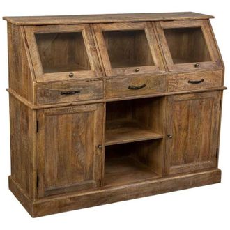 Wanderlust Deco Aparador De Madera Envejecido Marr&oacute;n 129x45x106