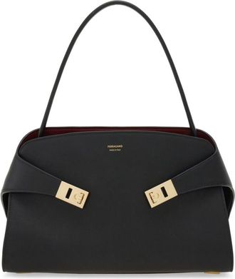 Ferragamo Black Small Hug Soft Shoulder Bag