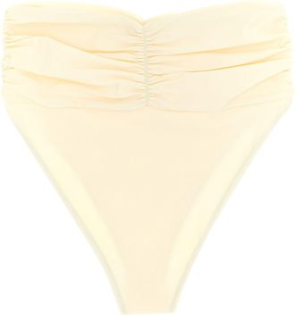 Magda Butrym High-Waist Ruffle Bikini Bottoms - cream