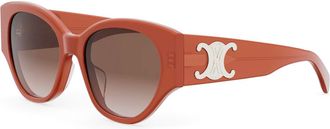 Celine MAXI TRIOMPHE Brown Gradient Cat Eye Ladies Sunglasses CL40328F 42F 55