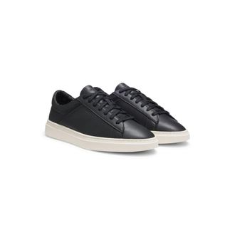 BOSS Low-top trainers with woven and grained effects
