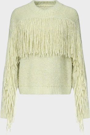 Diane Von Fürstenberg x Henry Zankov Cornelia Fringed Shimmer-Knit Sweater
