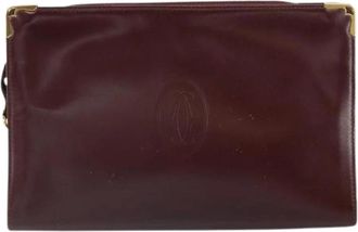 Cartier Pre-owned Clutches, female, Red, Size: ONE SIZE Pre-owned Vintage Leather Clutch