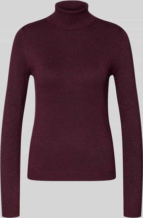 Vero Moda Slim Fit Rollkragenpullover aus Viskose-Mix Modell HAPPYSHINE in Bordeaux, Größe L