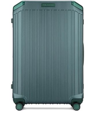 Piquadro 4 wheel ribbed trolley - unisex - Polycarbonite - One Size - Green