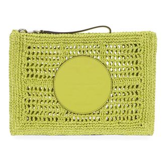 Tory Burch Tory Burch, Clutches, female, Green, Size: ONE SIZE Ella Crochet Pouch