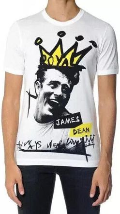 Dolce & Gabbana Grafisch Katoenen T-shirt met Korte Mouwen - Heren - T-shirts - Wit - XS - Katoen - Tops