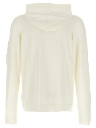 C.P. Company Sea Island Cotton Hoodie Sweatshirt - Cream