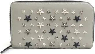Jimmy Choo London Pre-owned Wallets, female, Gray, Size: ONE SIZE Pre-owned Leather Wallet