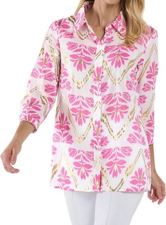 Jude Connally Sharon Top In Gilded Flora White Gold