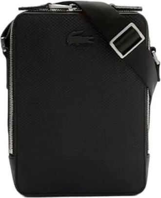 Lacoste Chantaco Crossbody Bag - Heren - Schoudertassen - Zwart - ONE Size - Leer - Tassen