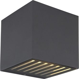 Globo Lighting Illi Aplique De Pared Exterior Antracita Ip54 Pantalla De Cristal Transparente Led 3000k