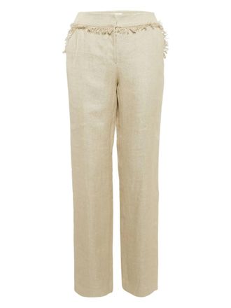 Valentino Garavani Broek met franje detail - Beige