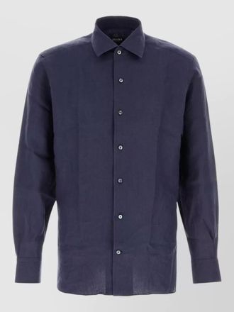 Ermenegildo Zegna linen shirt long sleeves button down collar