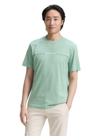 Tom Tailor T-Shirt TOM TAILOR, Herren, Gr. 3XL, gr&uuml;n (dust gr&uuml;n), Single Jersey, Obermaterial: 100% Baumwolle, bedruckt, regular fit h&uuml;ftbedeckend, Rundhals, Shi