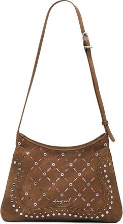 Desigual Faux Leather Crossbody Bag in Camel at Nordstrom