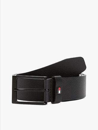 Tommy Hilfiger Tonal Square Buckle Leather Belt