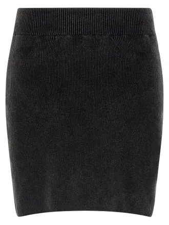 Alexander Wang Chenille Miniskirt Skirt - Black