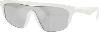 Burberry Square Semi-Rim Sunglasses - White