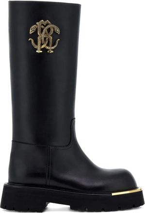 Roberto Cavalli logo-plaque boots - Black