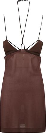 Nensi Dojaka Short Kleedjes - Dames - Feestkleedjes - Bruin - L - Kleedjes