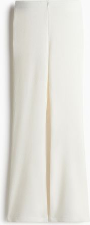 H&M Ausgestellte Hose aus Strick - White