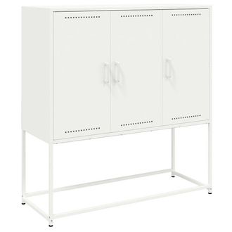 Berkfield Home Highboard White 100.5x39x107 cm Steel