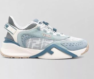 Fendi flow mesh sneakers perforated design rubber sole