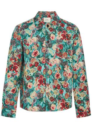 Les Deux Floral-jacquard Woven Overshirt - Multicoloured 1 - XL