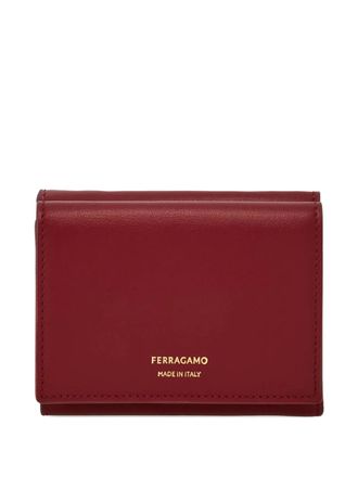 Ferragamo two-tone tri-fold wallet - women - CALFSKIN - One Size - Red