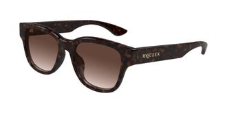 Alexander McQueen AM0528SA Asian Fit 002 Mens Sunglasses Tortoiseshell Size 54