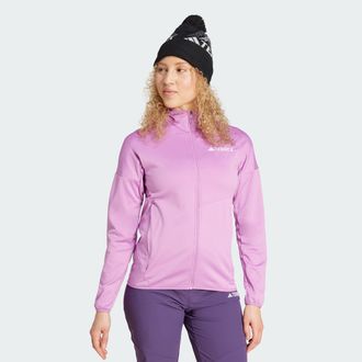 adidas Womens adidas Terrex Xperior Climawarm Light Fleece Hooded Jacket