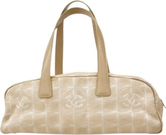 Chanel Pre-owned Handbags, female, Beige, Size: ONE SIZE Pre-owned Vintage Nylon Handbag
