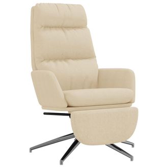 vidaXL Vidaxl - Sill&oacute;n De Relax Con Reposapi&eacute;s Tela Color Crema