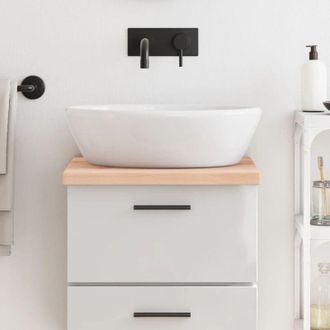 vidaXL Furniture Limited - Encimera De Ba&ntilde;o Madera Maciza Sin Tratar