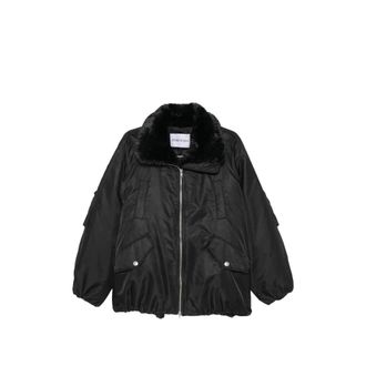 STAND Faux-fur Collar Bomber Jacket