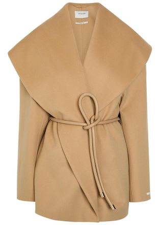 Sportmax Belted Wool Coat - Camel - 12 (UK12 / M)